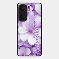 Awesome Purple Floral Glossy Customised Metal Case Cover For Iqoo Neo 9 Pro 5G