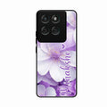 Awesome Purple Floral Glossy Customised Metal Case Cover For Motorola Edge 60 Pro 5G
