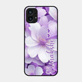 Awesome Purple Floral Glossy Customised Metal Case Cover For Nothing Phone 1