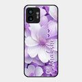 Awesome Purple Floral Glossy Customised Metal Case Cover For Nothing Phone 2