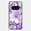 Awesome Purple Floral Glossy Customised Metal Case Cover For Nothing Phone 3A 5G