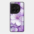 Awesome Purple Floral Glossy Customised Metal Case Cover For Oneplus 12 5G