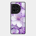 Awesome Purple Floral Glossy Customised Metal Case Cover For Oneplus 12R 5G