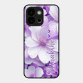 Awesome Purple Floral Glossy Customised Metal Case Cover For Oneplus 13S 5G