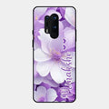 Awesome Purple Floral Glossy Customised Metal Case Cover For Oneplus 8 Pro