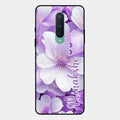 Awesome Purple Floral Glossy Customised Metal Case Cover For Oneplus 8