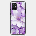 Awesome Purple Floral Glossy Customised Metal Case Cover For Oneplus 8T