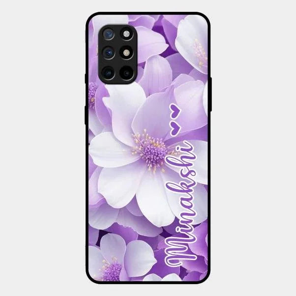 Awesome Purple Floral Glossy Customised Metal Case Cover For Oneplus 8T