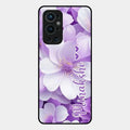Awesome Purple Floral Glossy Customised Metal Case Cover For Oneplus 9 Pro 5G