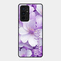 Awesome Purple Floral Glossy Customised Metal Case Cover For Oneplus 9Rt 5G