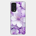 Awesome Purple Floral Glossy Customised Metal Case Cover For Oneplus Nord 2 5G