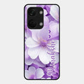 Awesome Purple Floral Glossy Customised Metal Case Cover For Oneplus Nord 3 5G