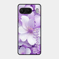 Awesome Purple Floral Glossy Customised Metal Case Cover For Oneplus Nord 4 5G