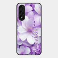 Awesome Purple Floral Glossy Customised Metal Case Cover For Oneplus Nord 5 5G