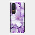 Awesome Purple Floral Glossy Customised Metal Case Cover For Oneplus Nord Ce 4 Lite 5G