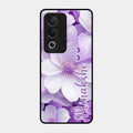 Awesome Purple Floral Glossy Customised Metal Case Cover For Oppo A3 Pro 5G