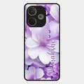 Awesome Purple Floral Glossy Customised Metal Case Cover For Oppo A5 Pro 5G