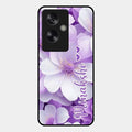 Awesome Purple Floral Glossy Customised Metal Case Cover For Oppo A79 5G
