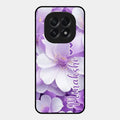 Awesome Purple Floral Glossy Customised Metal Case Cover For Oppo F29 5G