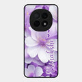 Awesome Purple Floral Glossy Customised Metal Case Cover For Oppo F29 Pro 5G