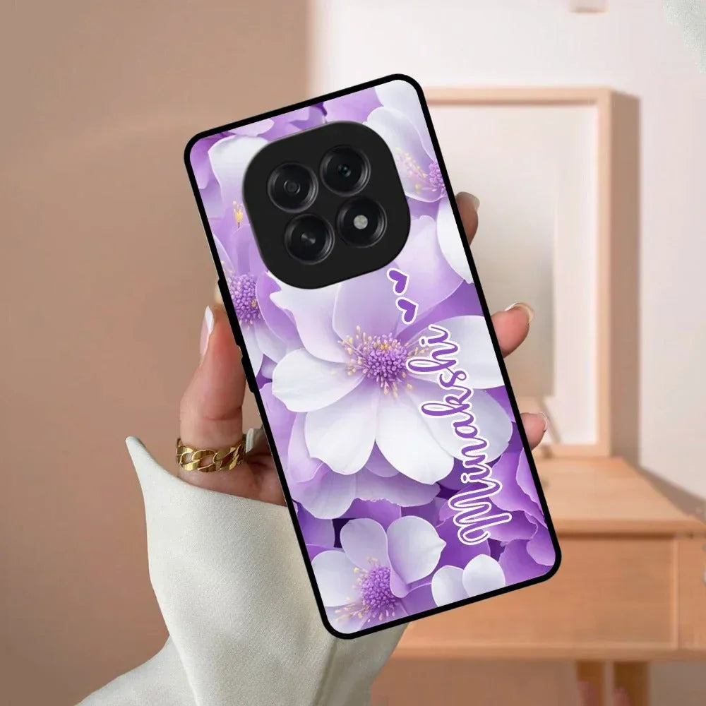 Awesome Purple Floral Glossy Customised Metal Case Cover For Oppo - ShopOnCliQ