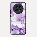 Awesome Purple Floral Glossy Customised Metal Case Cover For Oppo F31 Pro Plus 5G