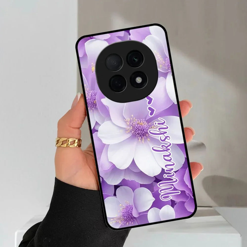 Awesome Purple Floral Glossy Customised Metal Case Cover For Oppo - ShopOnCliQ