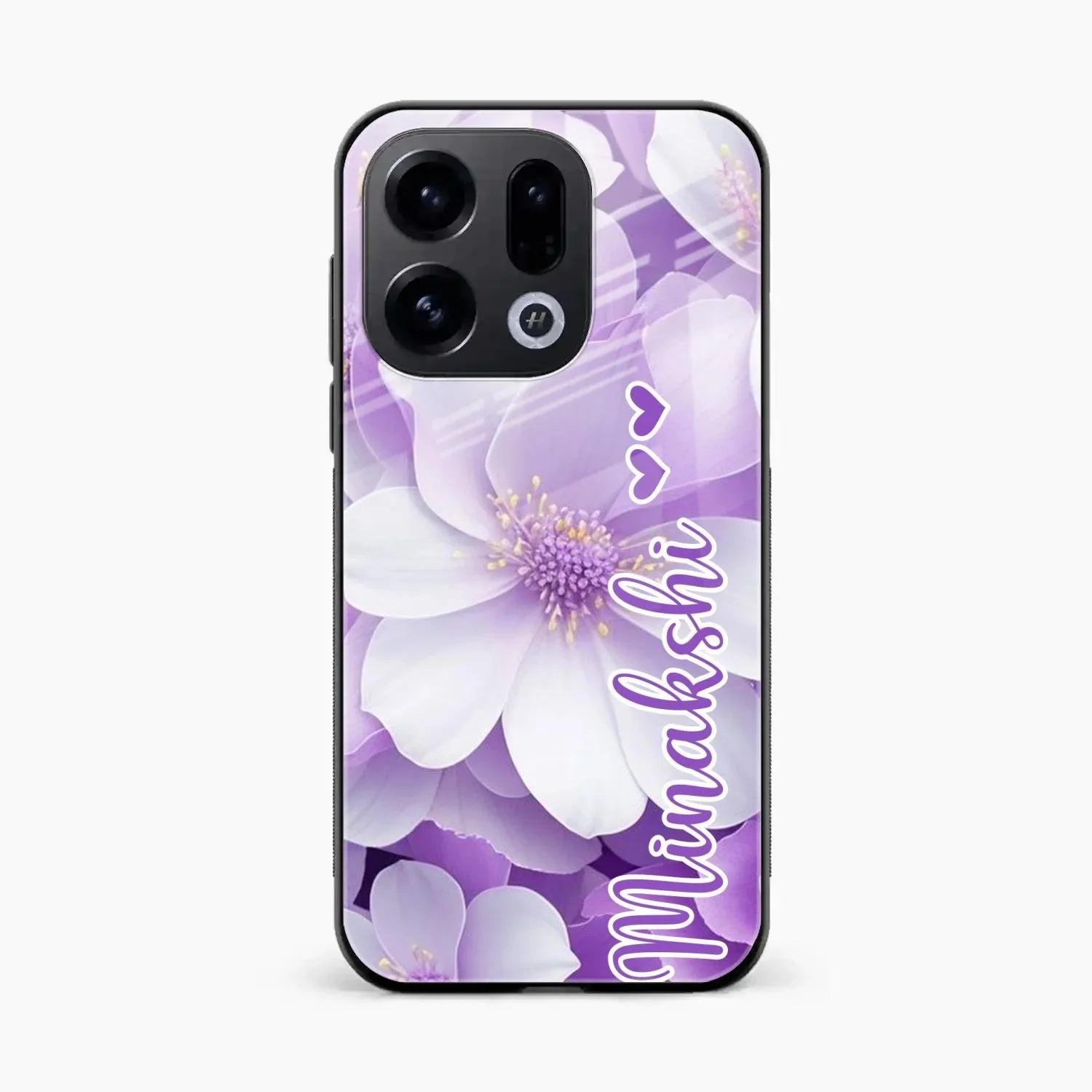 Awesome Purple Floral Glossy Customised Metal Case Cover For Oppo Find X9 5G