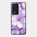 Awesome Purple Floral Glossy Customised Metal Case Cover For Oppo K12X 5G
