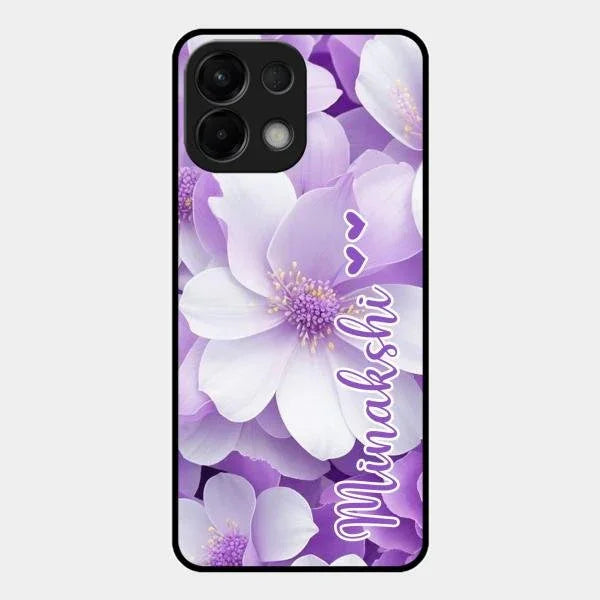 Awesome Purple Floral Glossy Customised Metal Case Cover For Oppo K13 5G