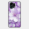 Awesome Purple Floral Glossy Customised Metal Case Cover For Oppo K13 Turbo 5G