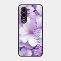 Awesome Purple Floral Glossy Customised Metal Case Cover For Oppo K13X 5G