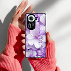 Awesome Purple Floral Glossy Customised Metal Case Cover For Oppo - ShopOnCliQ