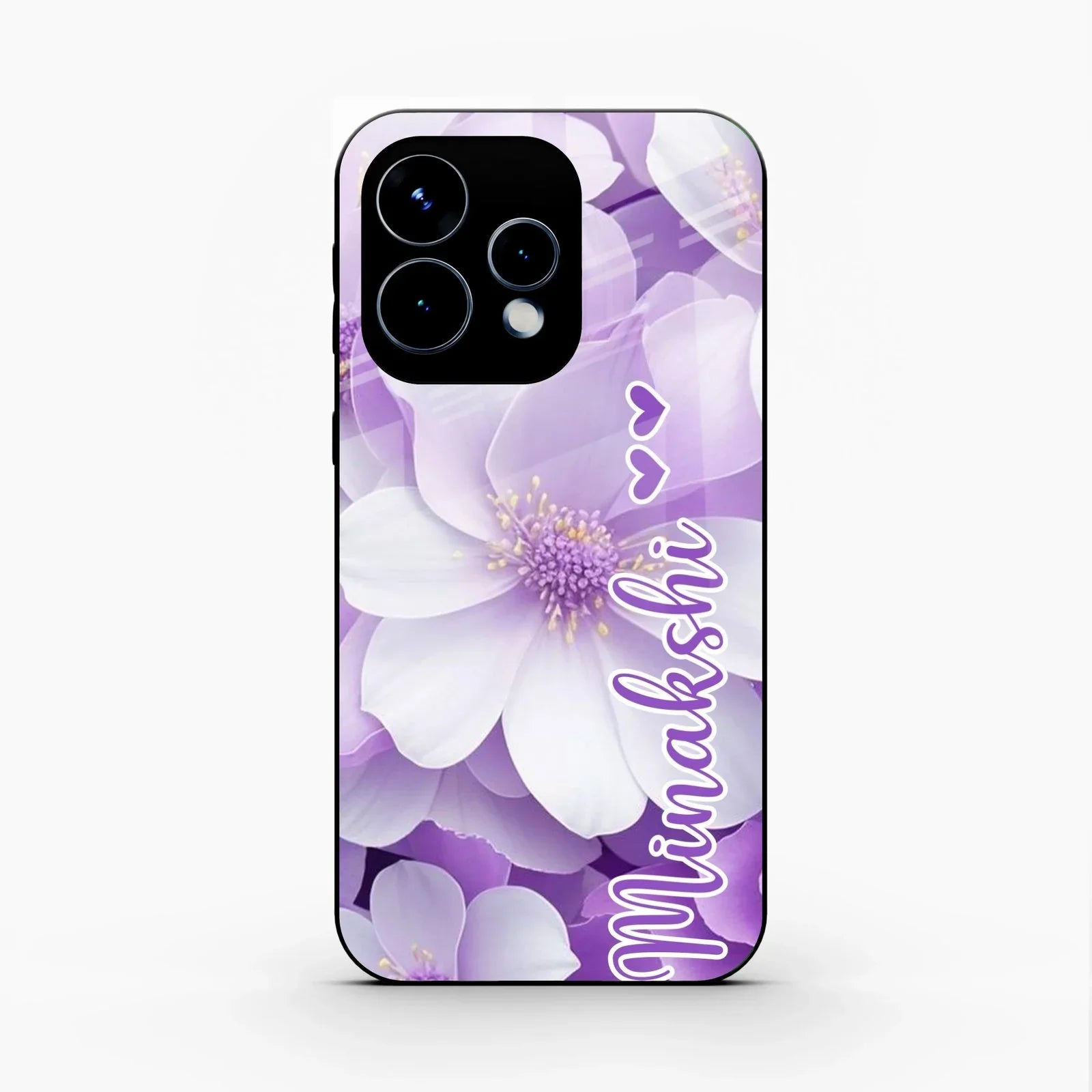 Awesome Purple Floral Glossy Customised Metal Case Cover For Oppo Reno 15 5G