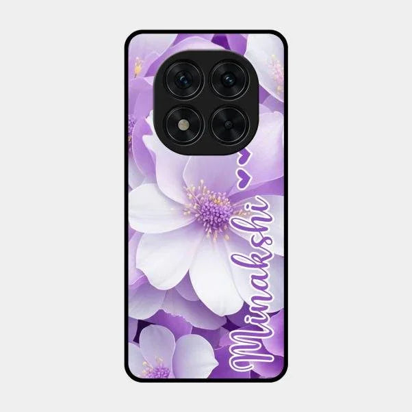 Awesome Purple Floral Glossy Customised Metal Case Cover For Poco X7 5G