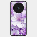 Awesome Purple Floral Glossy Customised Metal Case Cover For Realme 11 Pro 5G