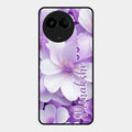 Awesome Purple Floral Glossy Customised Metal Case Cover For Realme 11X 5G