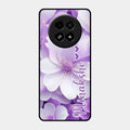 Awesome Purple Floral Glossy Customised Metal Case Cover For Realme 13 5G