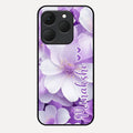 Awesome Purple Floral Glossy Customised Metal Case Cover For Realme 15T 5G