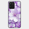 Awesome Purple Floral Glossy Customised Metal Case Cover For Realme C35