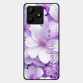 Awesome Purple Floral Glossy Customised Metal Case Cover For Realme C53