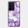 Awesome Purple Floral Glossy Customised Metal Case Cover For Realme C75 5G