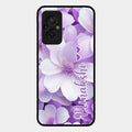 Awesome Purple Floral Glossy Customised Metal Case Cover For Redmi 11 Prime 4G