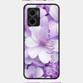 Awesome Purple Floral Glossy Customised Metal Case Cover For Redmi 11 Prime 5G