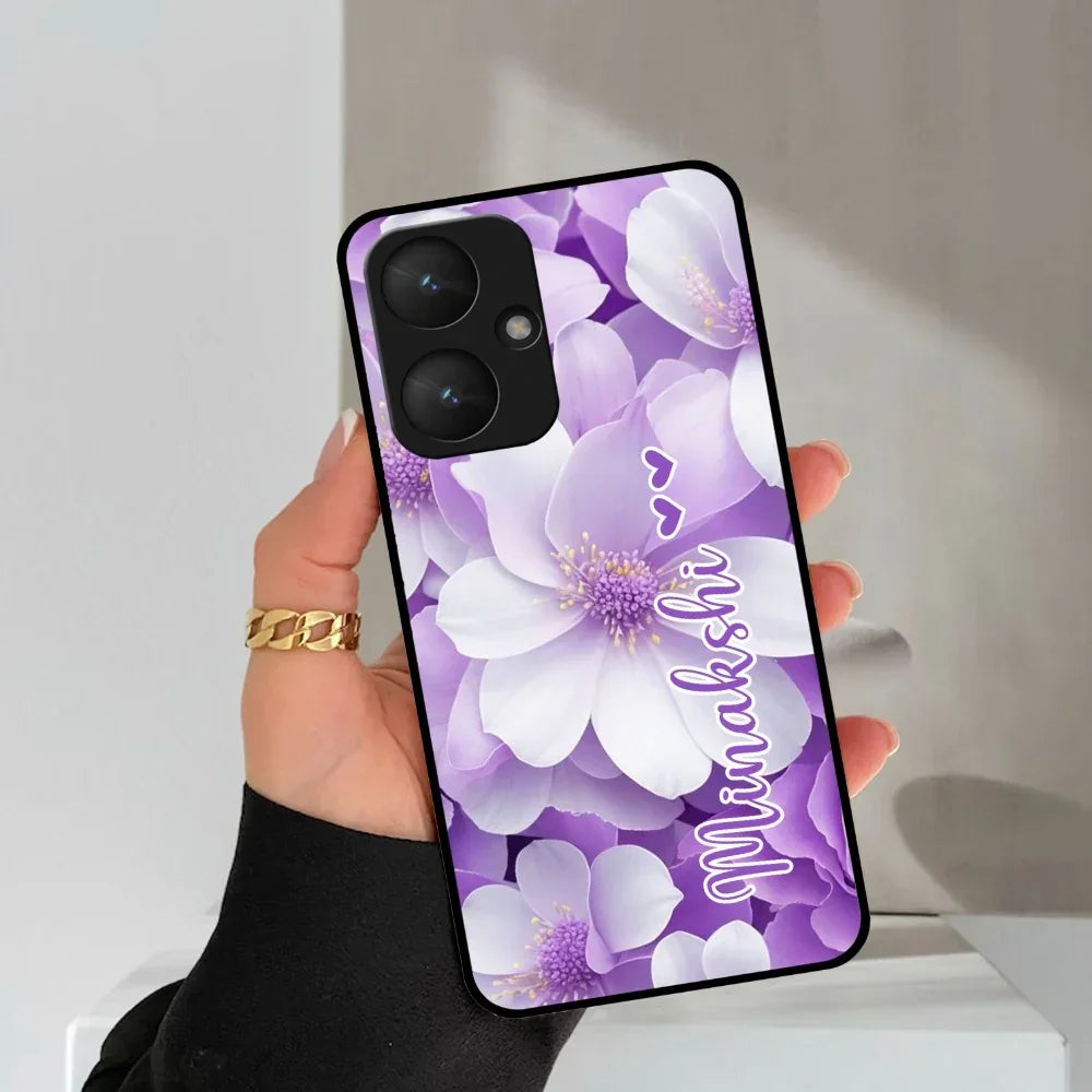 Awesome Purple Floral Glossy Customised Metal Case Cover For Redmi - ShopOnCliQ