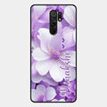 Awesome Purple Floral Glossy Customised Metal Case Cover For Redmi 9 Prime