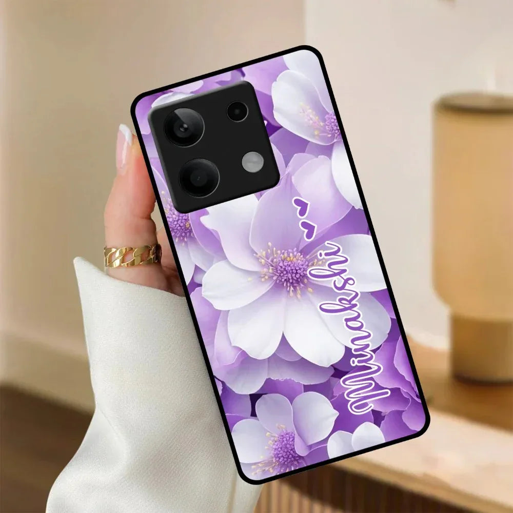 Awesome Purple Floral Glossy Customised Metal Case Cover For Redmi - ShopOnCliQ