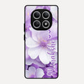 Awesome Purple Floral Glossy Customised Metal Case Cover For Redmi Note 15 5G