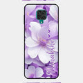 Awesome Purple Floral Glossy Customised Metal Case Cover For Redmi Note 9 Pro Max
