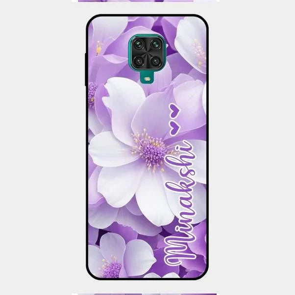 Awesome Purple Floral Glossy Customised Metal Case Cover For Redmi Note 9 Pro Max